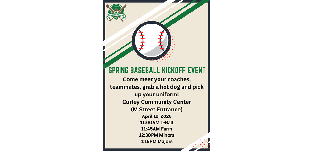 Our Spring Kickoff Event will be April 12th to meet coaches and pickup uniforms.